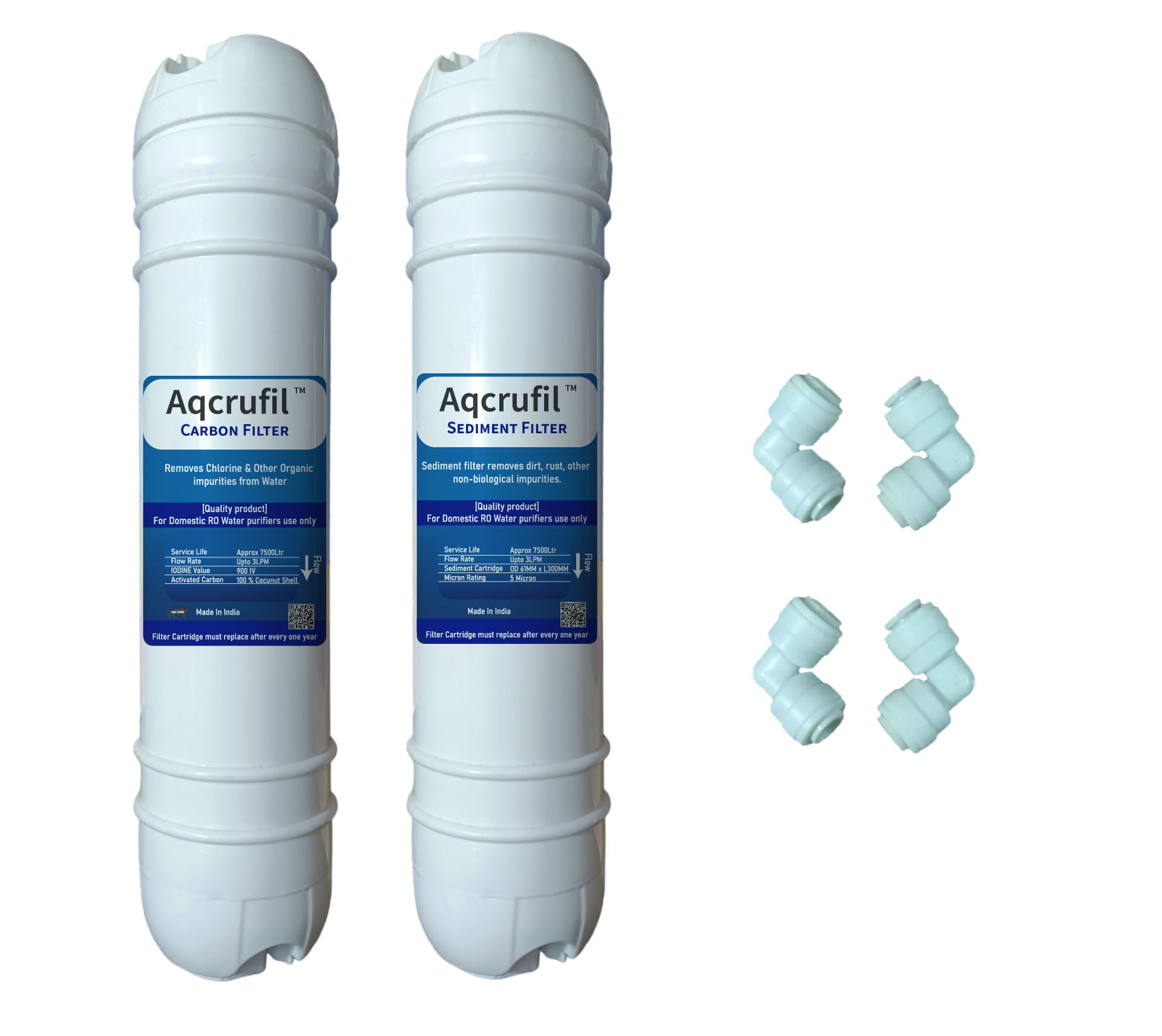 Aqcrufil Sediment and Carbon Filter Set